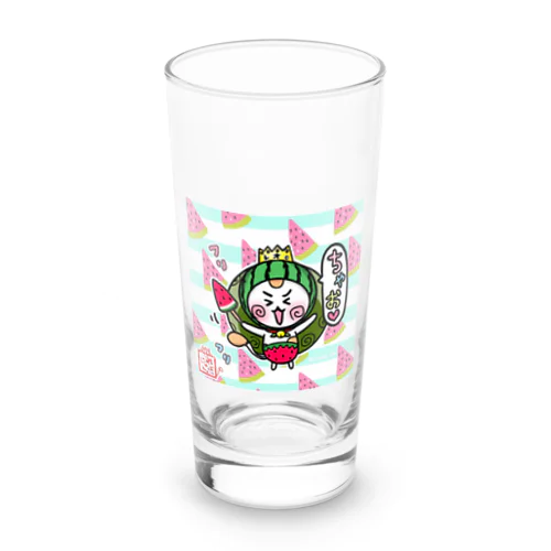 【スイカふりふり☆れぉにゃん】背景あり Long Sized Water Glass