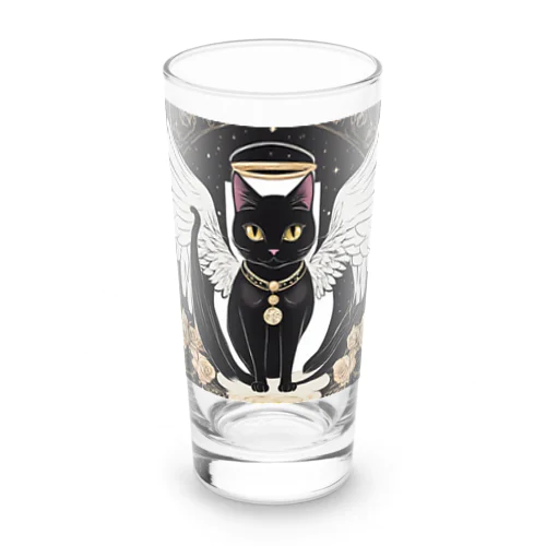 宇宙黒猫キョロちゃん(薔薇) Long Sized Water Glass