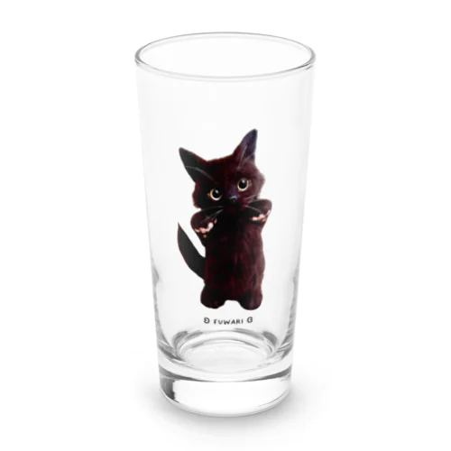 パピ猫立っち/黒猫 Long Sized Water Glass