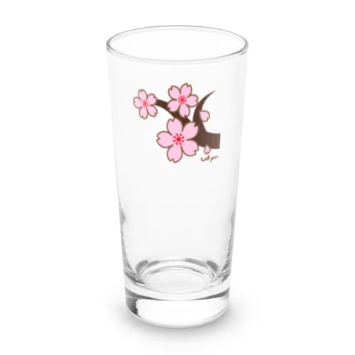 「誕生月花びわこ」4月さくらロンググラス Long Sized Water Glass