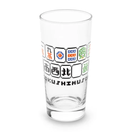 麻雀牌ドット絵・国士無双 Long Sized Water Glass