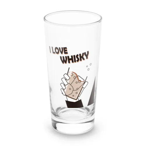 I LOVE WHISKEY-01 Long Sized Water Glass