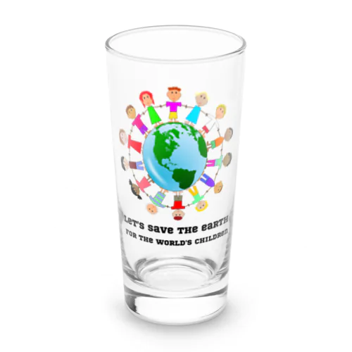 SAVE EARTH FOR CHILDREN (9) Long Sized Water Glass