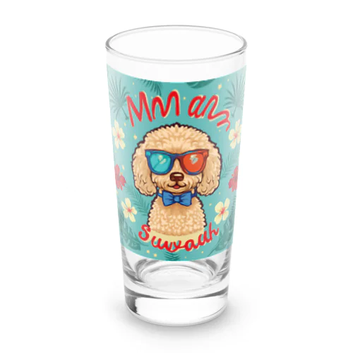 トイプードルのトロピカルバケーション Long Sized Water Glass