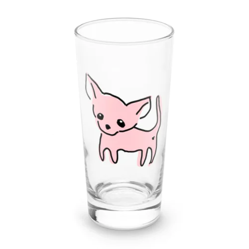 ゆるチワワ（ピンク） Long Sized Water Glass