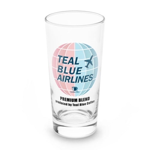 TEAL BLUE AIRLINES Long Sized Water Glass