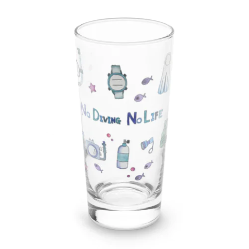 No Diving No Life Long Sized Water Glass