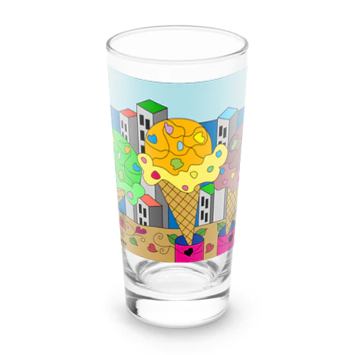 踊るアイスクリームA Long Sized Water Glass