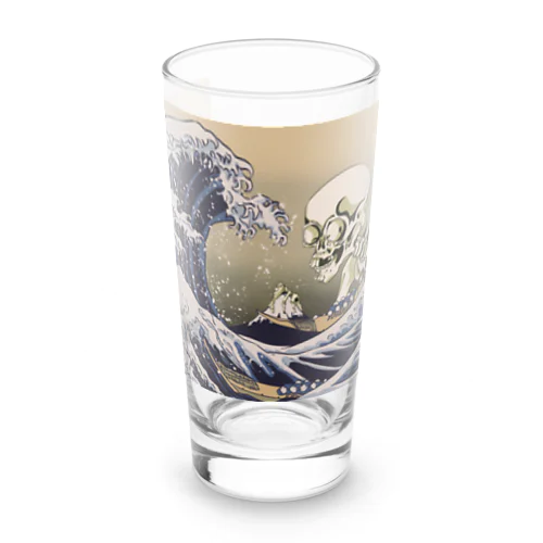 富士山に迫る（葛飾北斎と歌川国芳模写コラボ作品） Long Sized Water Glass