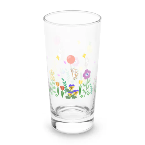 花畑の風船散歩 Long Sized Water Glass