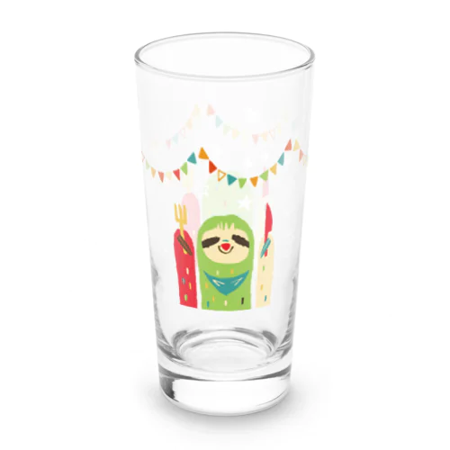 なまけもの in the party（カラフル） Long Sized Water Glass