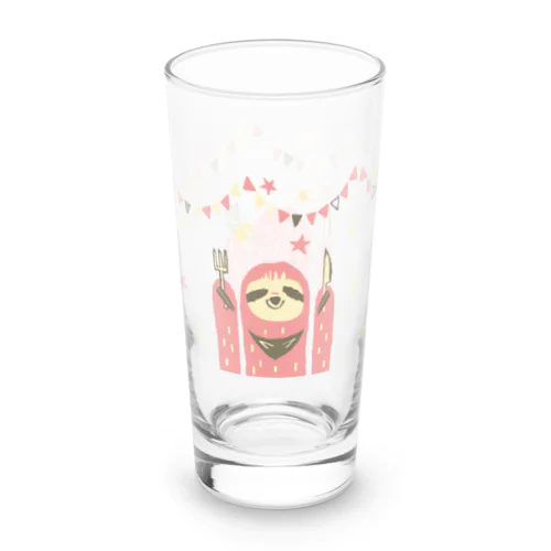 なまけもの in the party（ピンク） Long Sized Water Glass