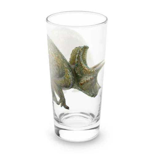 Triceratops horridus(トリケラトプス ・ホリドゥス)着彩画 Long Sized Water Glass