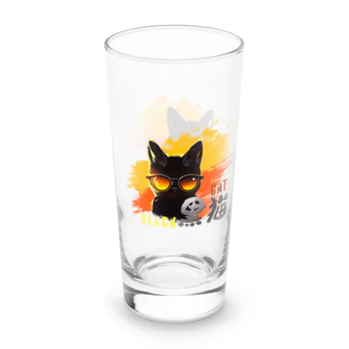 サングラス黒猫【飲み物容器系】 Long Sized Water Glass