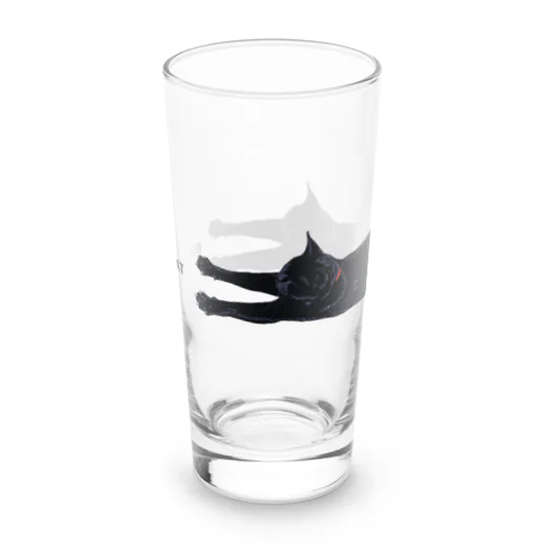 向き合う黒猫 Long Sized Water Glass