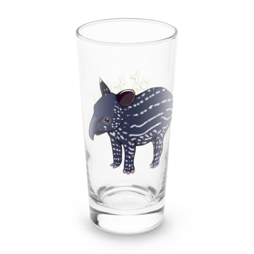 マレーバクの子供 ハングルデザイン Long Sized Water Glass