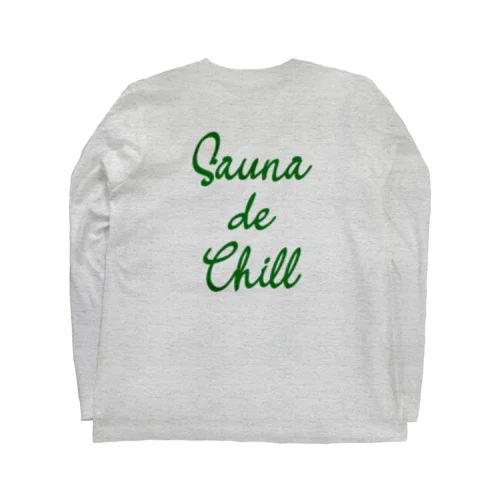 Sauna de Chill - サウナデチル - グリーン文字バージョン ロングスリーブTシャツ