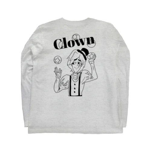 【ジャグラー】モノクロ クラウン･スペード Long Sleeve T-Shirt