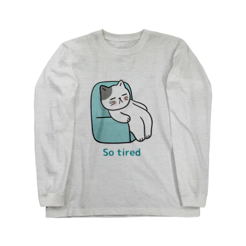 猫 So tired ロングスリーブTシャツ