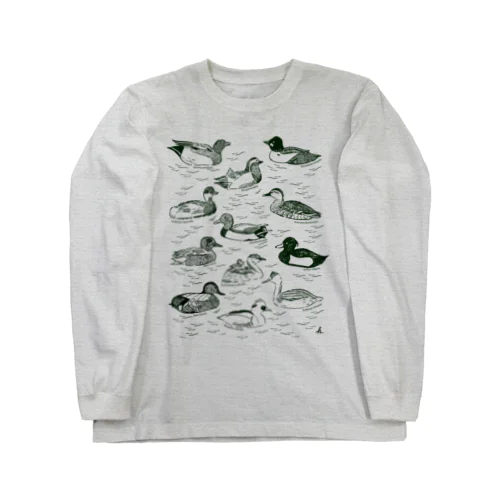 カモカモ軍団(濃い緑) Long Sleeve T-Shirt