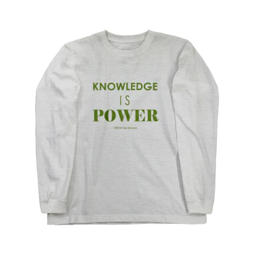 KNOWLEDGE IS POWER（知識は力） ロングスリーブTシャツ