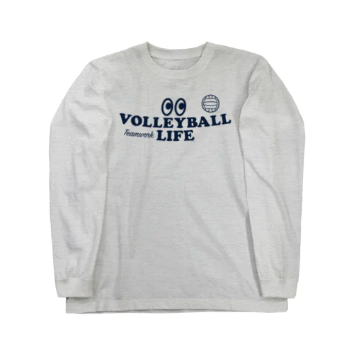 バレーボール・目玉・VOLLEYBALL・#Tシャツ・デザイン・セッター・トス・アタッカー・ブロック・ポジション・部活・スポーツ・応援・有望・有力・確実・男子・女子・かっこいい・かわいい・チームワーク ロングスリーブTシャツ