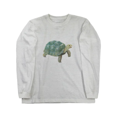 踏みだせ、アルダブラゾウガメ。 Long Sleeve T-Shirt