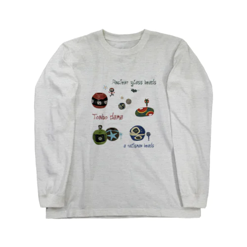 glass bead　トンボ玉33 ロングスリーブTシャツ