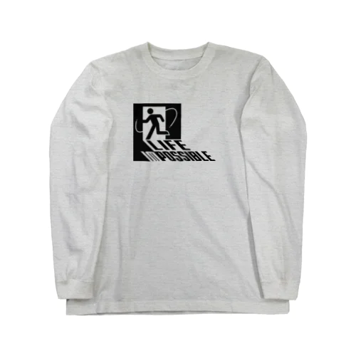 人生の非常口デザイン Long Sleeve T-Shirt