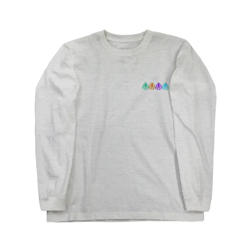 色違いの4機のレトロなロボット Long Sleeve T-Shirt