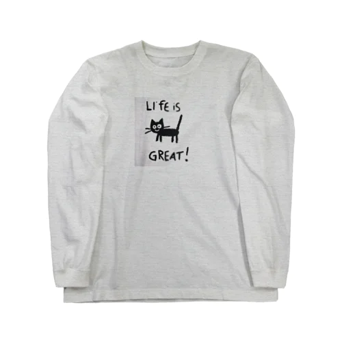 Life is Great !　素晴らしき人生🎵 ロングスリーブTシャツ