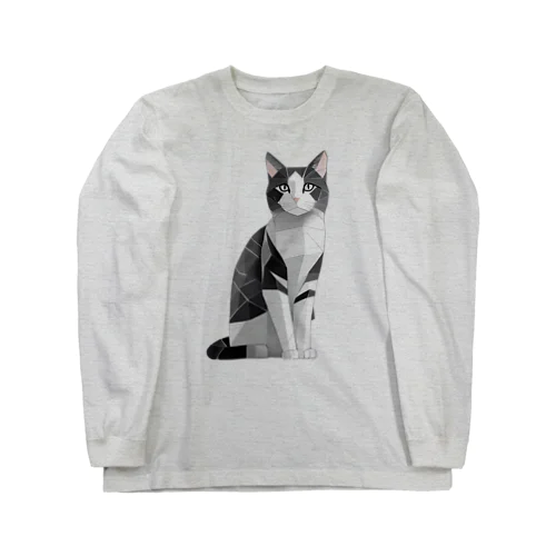 日本の猫　ハチワレさん Long Sleeve T-Shirt