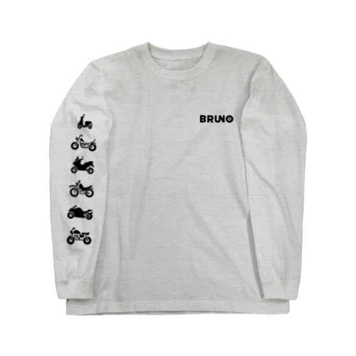 モーターサイクルず Blackタテ Long Sleeve T-Shirt