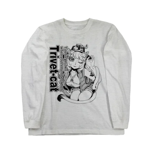 妖怪：五徳猫 ロングスリーブTシャツ