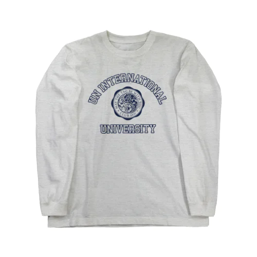 UN INTERNATIONAL UNIVERSITY （NAVY PRINT） ロングスリーブTシャツ