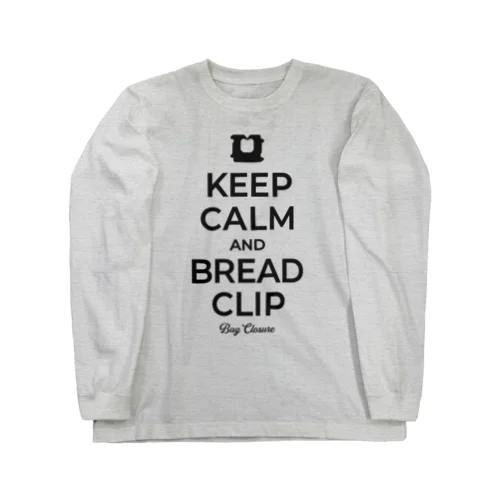 KEEP CALM AND BREAD CLIP [ブラック]  ロングスリーブTシャツ