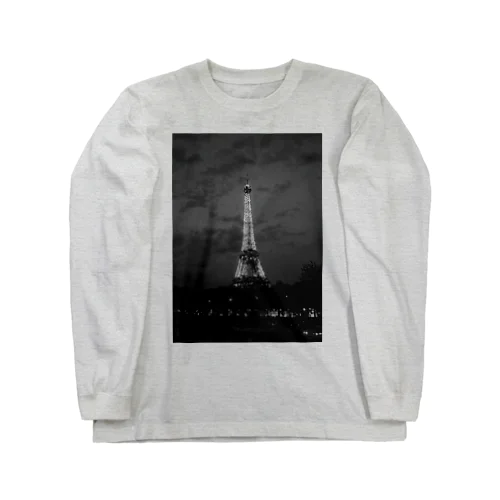 エッフェル塔B&W Long Sleeve T-Shirt