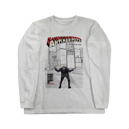 アメコミ風　背景白黒 Long Sleeve T-Shirt