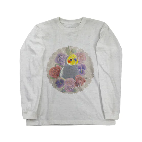 花とオカメインコ Long Sleeve T-Shirt