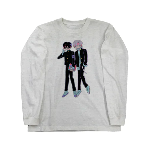 学校と休日でギャップのある２人（学校） Long Sleeve T-Shirt