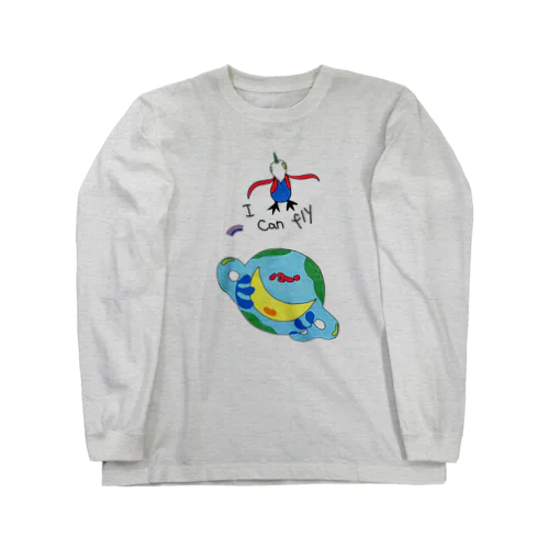 「I can fly 地球」ロングスリーブTシャツ Long Sleeve T-Shirt