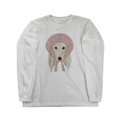 Saluki×ベレー帽 Long Sleeve T-Shirt