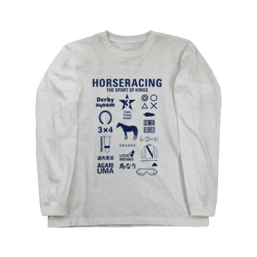 HORSERACING GRAPHICS 紺 ロングスリーブTシャツ
