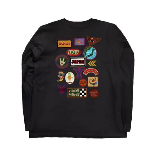 【バックプリント】ワッペン 風でいっぱい。 Long Sleeve T-Shirt