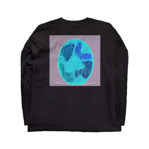 デニムみたいな（パープル背景） Long Sleeve T-Shirt