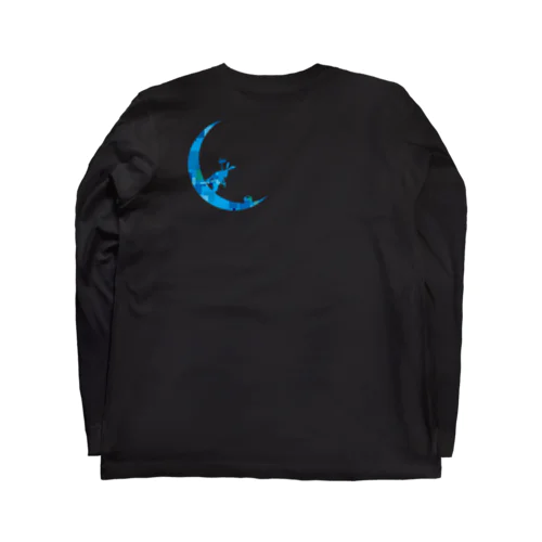 三日月うさぎ　モザイクブルー Long Sleeve T-Shirt