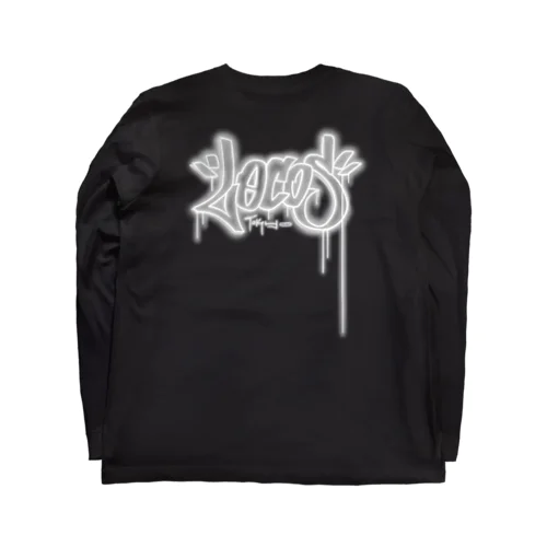 Locos Tokyo Neon Logo(White) 롱 슬리브 티셔츠