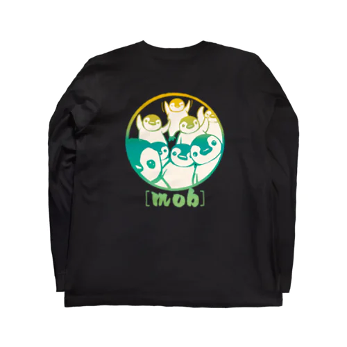 【バックプリント】ペンギン[mob]（きみどり） Long Sleeve T-Shirt