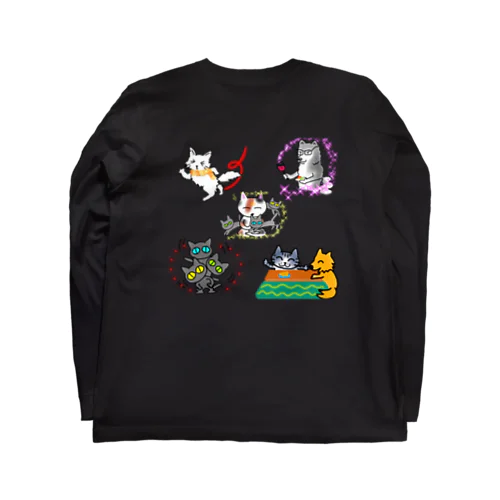 黒猫三兄弟 ワン！ダフル ライフ コラボ Long Sleeve T-Shirt