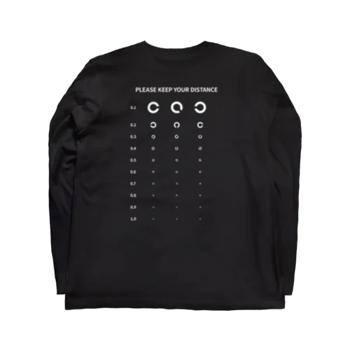 着るだけで社会的距離が保たれる（白文字） Long Sleeve T-Shirt